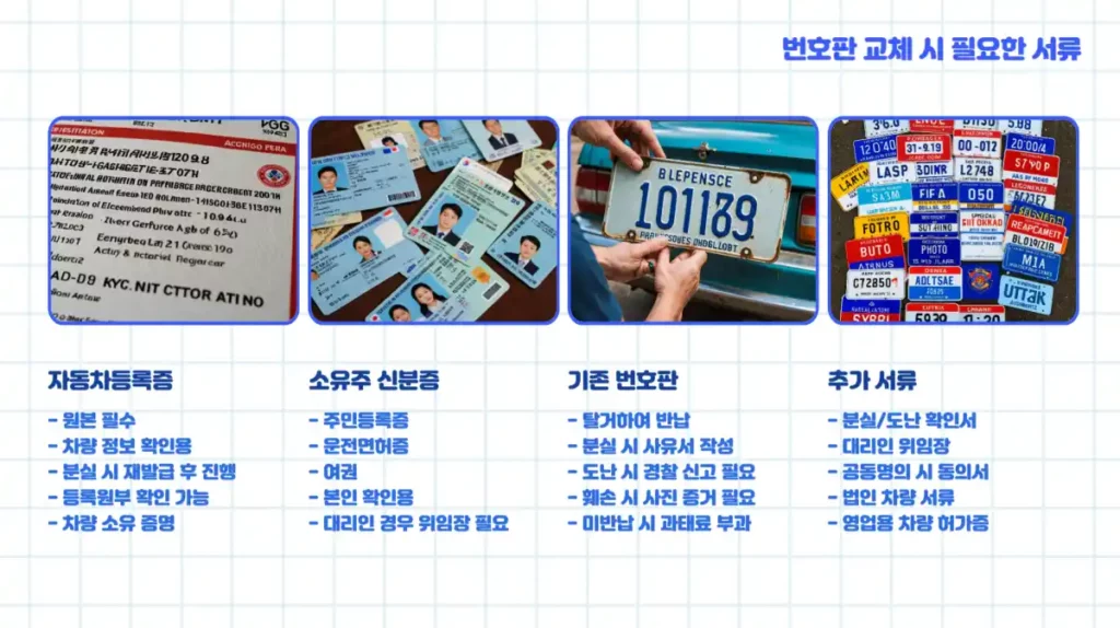 자동차 번호판 교체 방법. 조건과 절차 확인하기 008