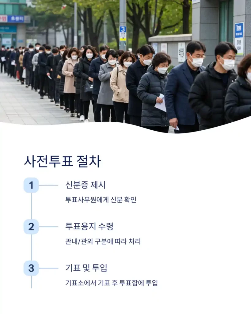 1 선거일 투표 아무데서나 해도될까06 사전투표 절차