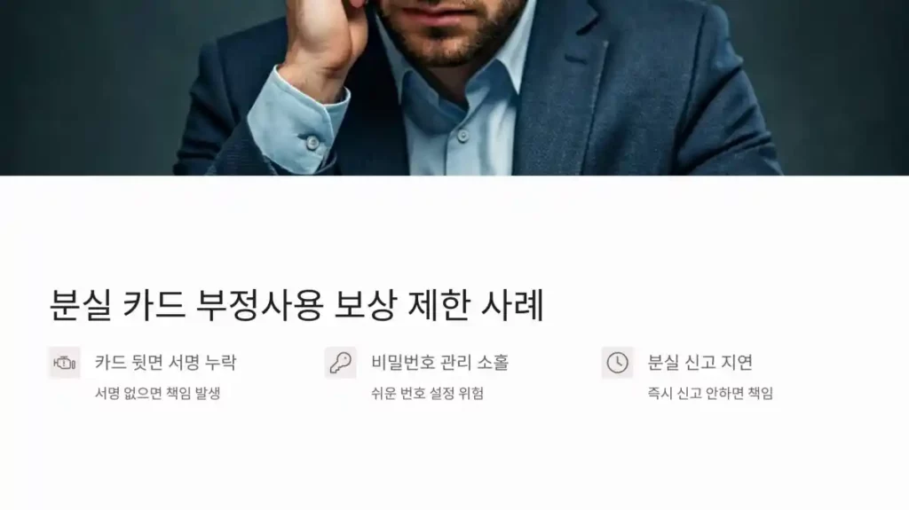 신용카드 분실 후 부정사용 보상 02
