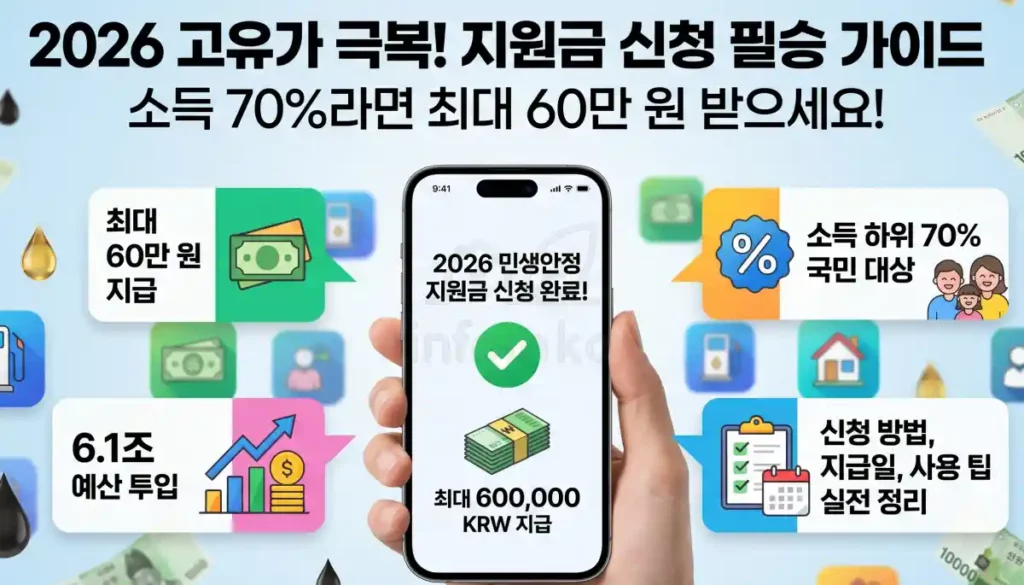 2026 고유가 피해지원금 신청 방법 및 대상자 지급일 확인 총정리