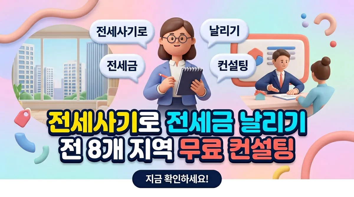 전세사기로 전세금 날리기 전 8개 지역 무료 컨설팅 - 대표 이미지
