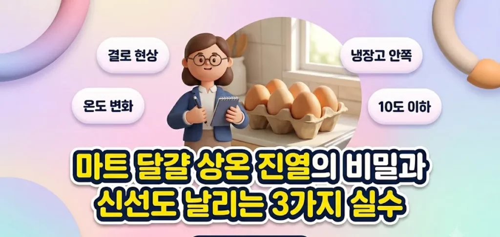 IFIK IMAGE Main Thumbnail 마트 달걀 상온 진열의 비밀과 신선도 날리는 3가지 실