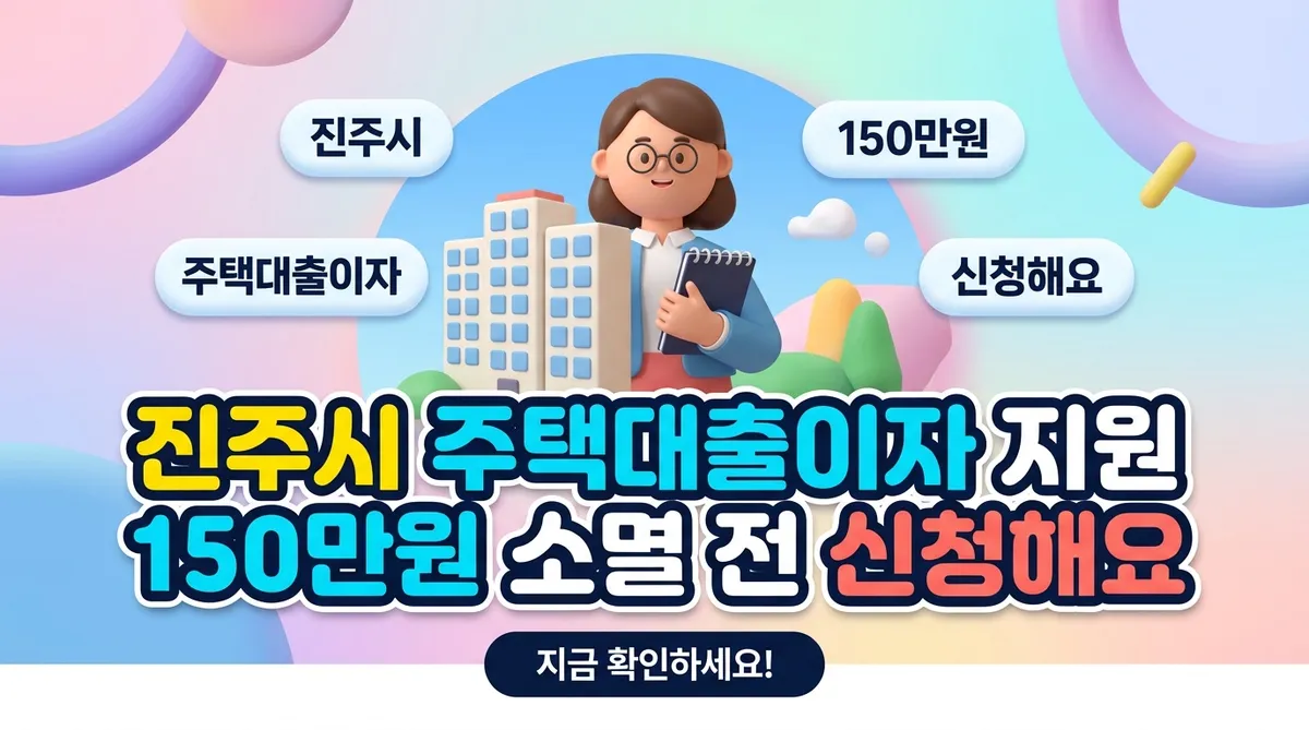 진주시 주택대출이자 지원 150만원 소멸 전 신청해요 - 대표 이미지